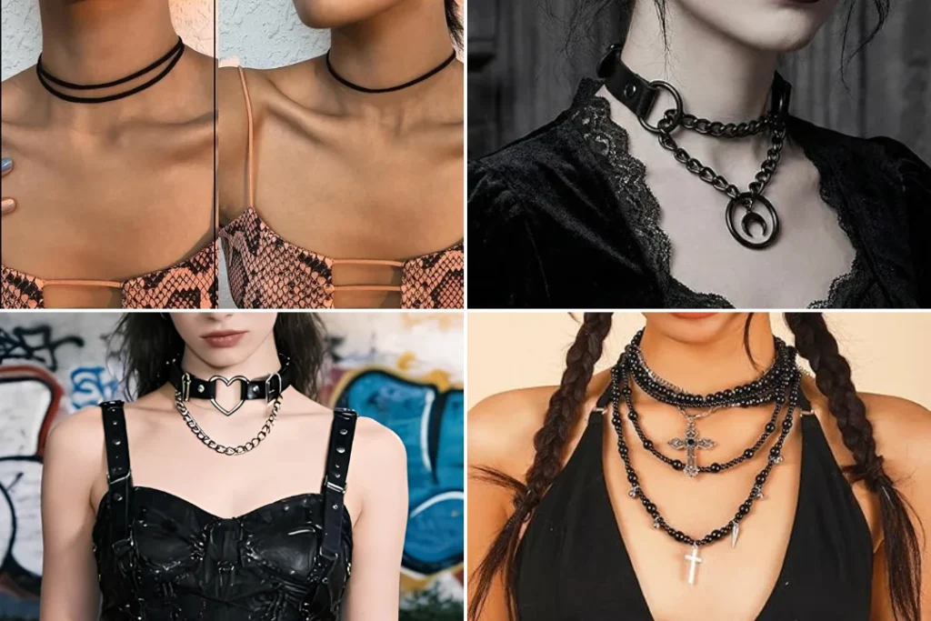 Choker Necklace Emo Night Outfit Accessory Look