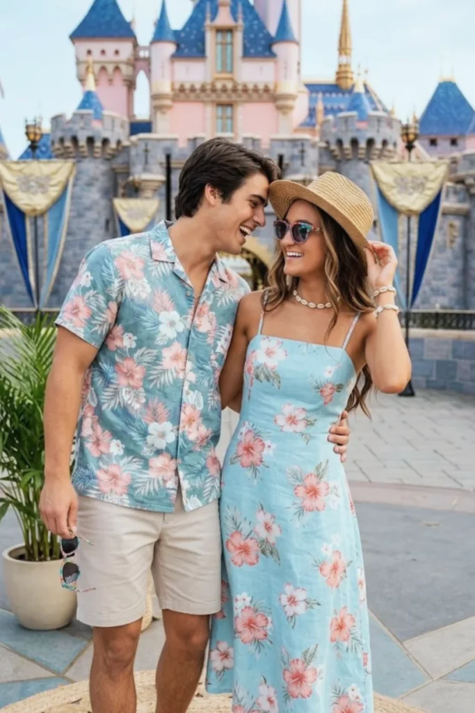 Tropical Lilo Stitch Disney Couple Summer Outfit Inspo