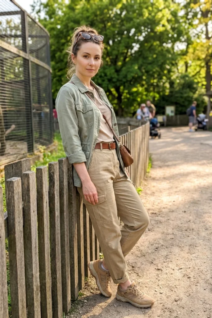 Utility Jacket Zoo Outfit with Cargo Pants